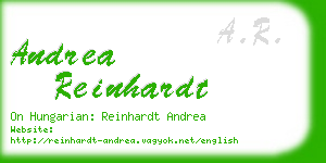 andrea reinhardt business card